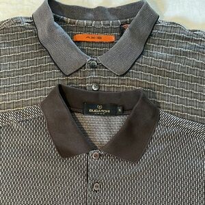 Bugatchi Gray Polo Shirt with Classic Knit Design